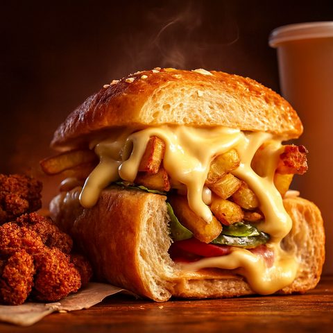 Indulge Cheesy Kota with fries smothered in melted cheese sauce